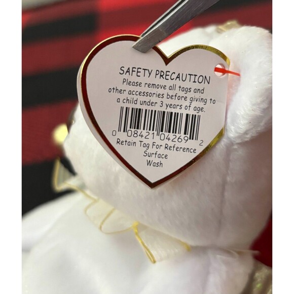 2000 Ty Halo II the Bear 6th Gen Hang Tag 4269 Beanie Baby 8.5" Angel Plush Toy - Picture 7 of 7